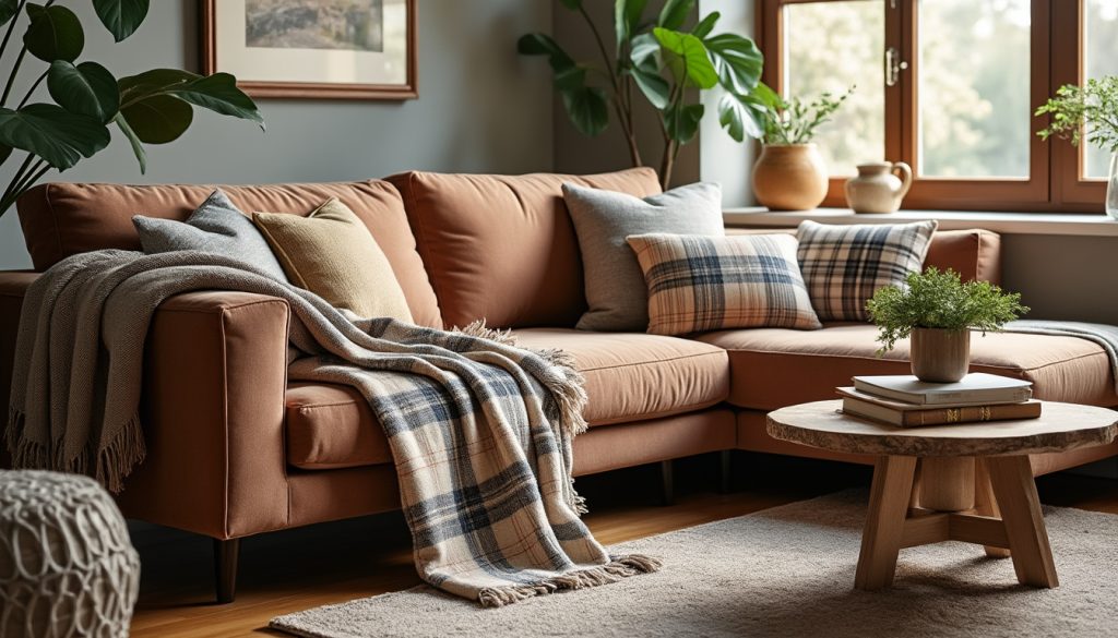 découvrez nos astuces pour sublimer votre canapé d'angle avec un plaid. apprenez à choisir les bonnes tailles, couleurs et textures pour un rendu harmonieux et élégant dans votre salon.