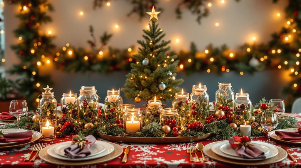 découvrez des idées créatives pour réutiliser des pots de yaourt en verre et embellir votre table de noël. transformez ces contenants en décorations uniques et écoresponsables qui raviront vos invités et donneront une touche festive à votre repas.