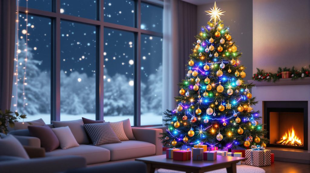 CYIOU Lot de 48 décorations pour sapin de Noël pour décoration intérieure et extérieure pour Noël (couleur
