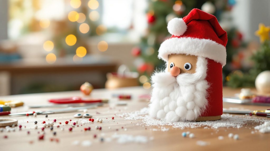 découvrez comment créer un charmant père noël en utilisant un simple rouleau de papier toilette. suivez nos étapes faciles et amusez-vous à personnaliser cette décoration festive pour égayer votre noël !